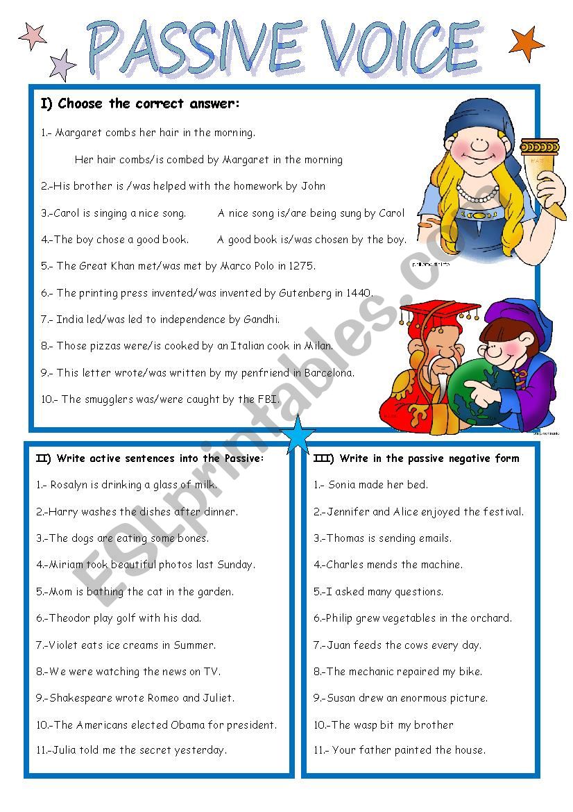 PASSIVE VOICE worksheet