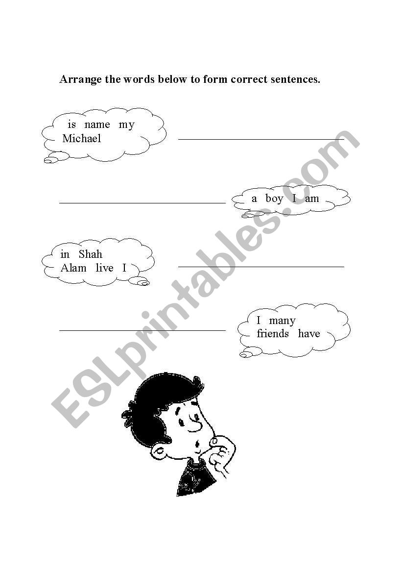 Word order worksheet