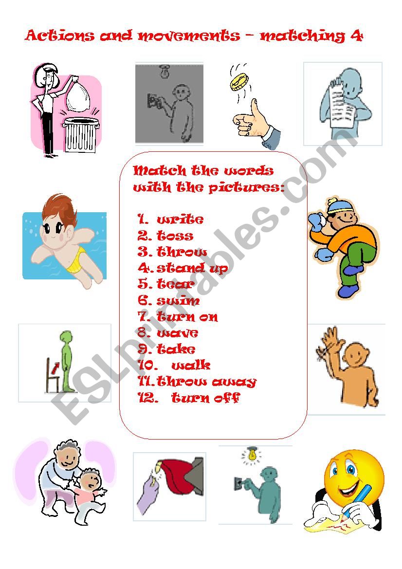 action verbs worksheet