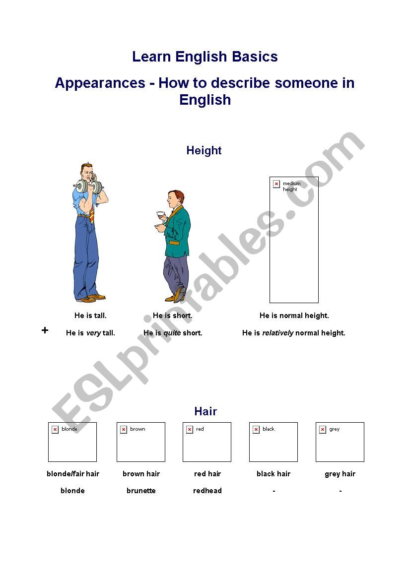 Appearances: Describing People