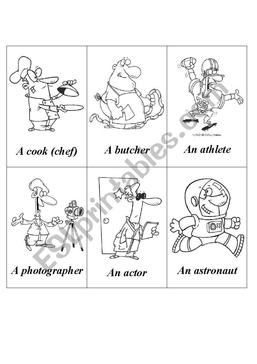 Occupations. Part 2 worksheet