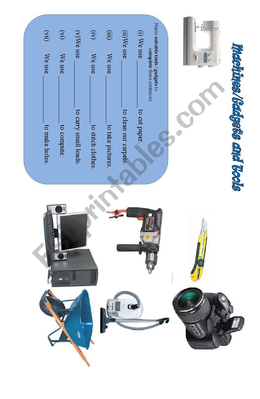 Tools worksheet