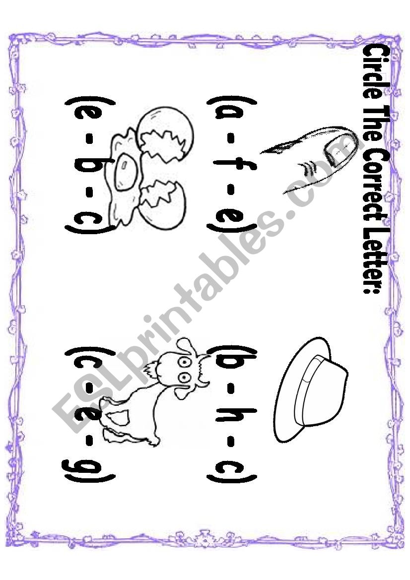 alphabet exercise worksheet