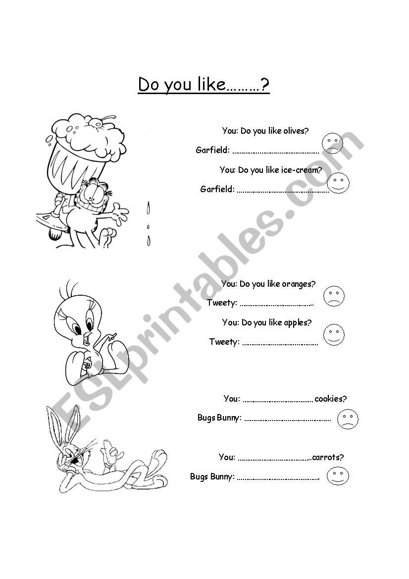 Do you like? worksheet