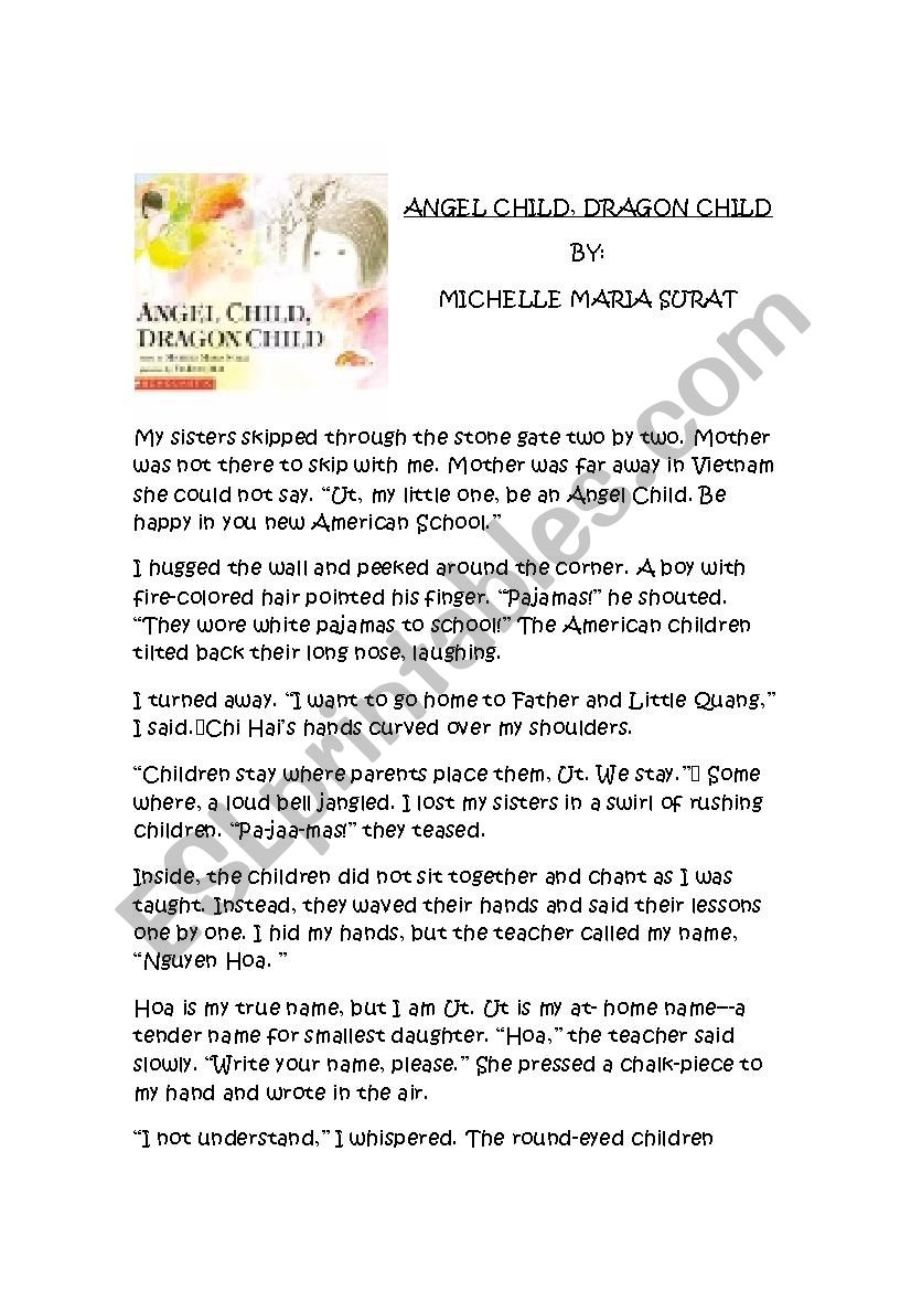 Text for Angel Child, Dragon Child Text for Angel Child, Dragon Child