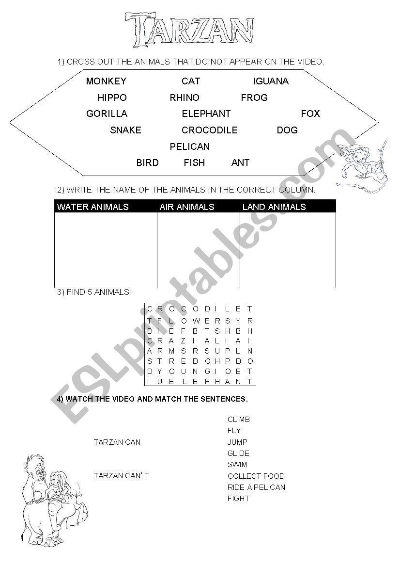 Son of Man (Tarzan) worksheet