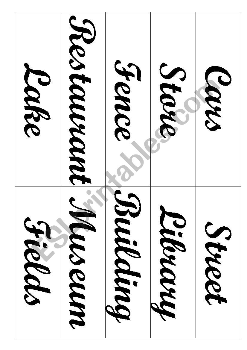 City and country worksheet