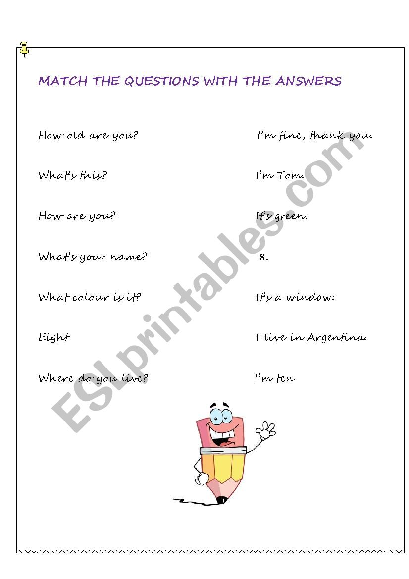 Basic Questions worksheet