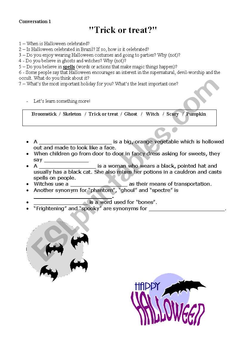 Halloween activity Part 1 (conversation questions)