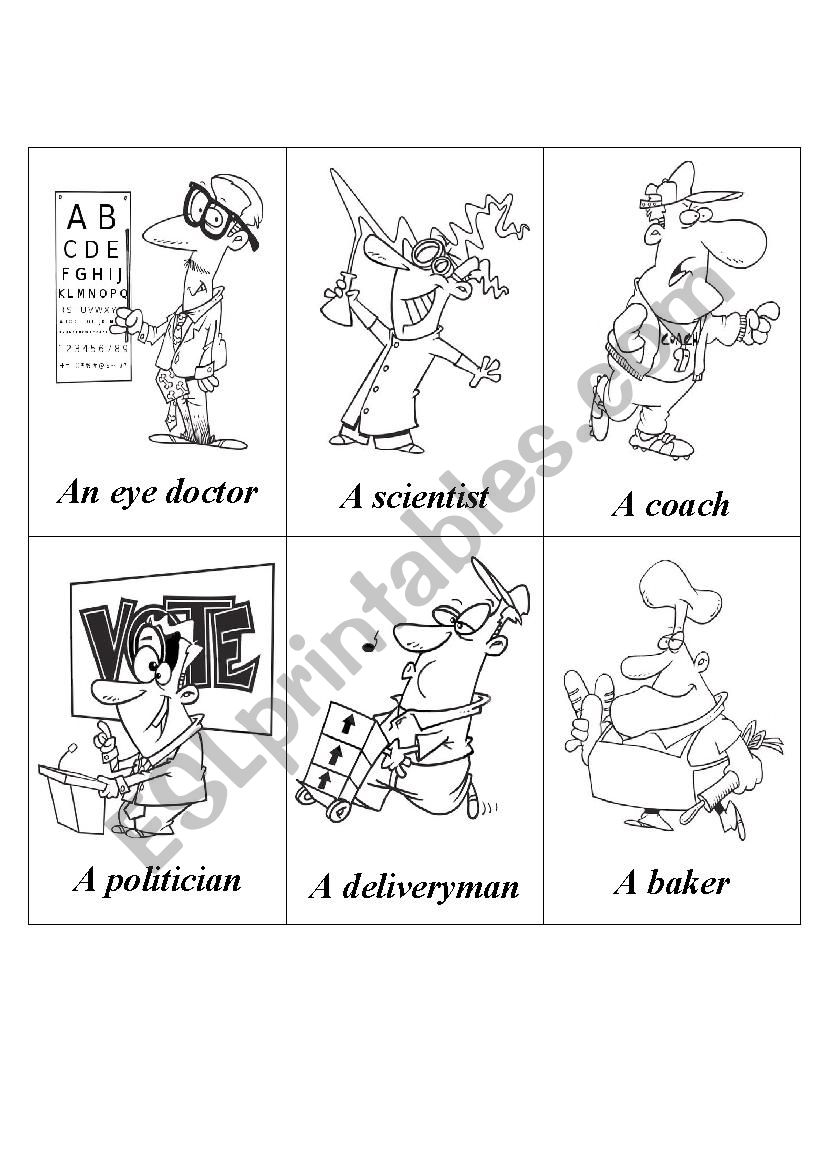 Occupations. Part 4 worksheet