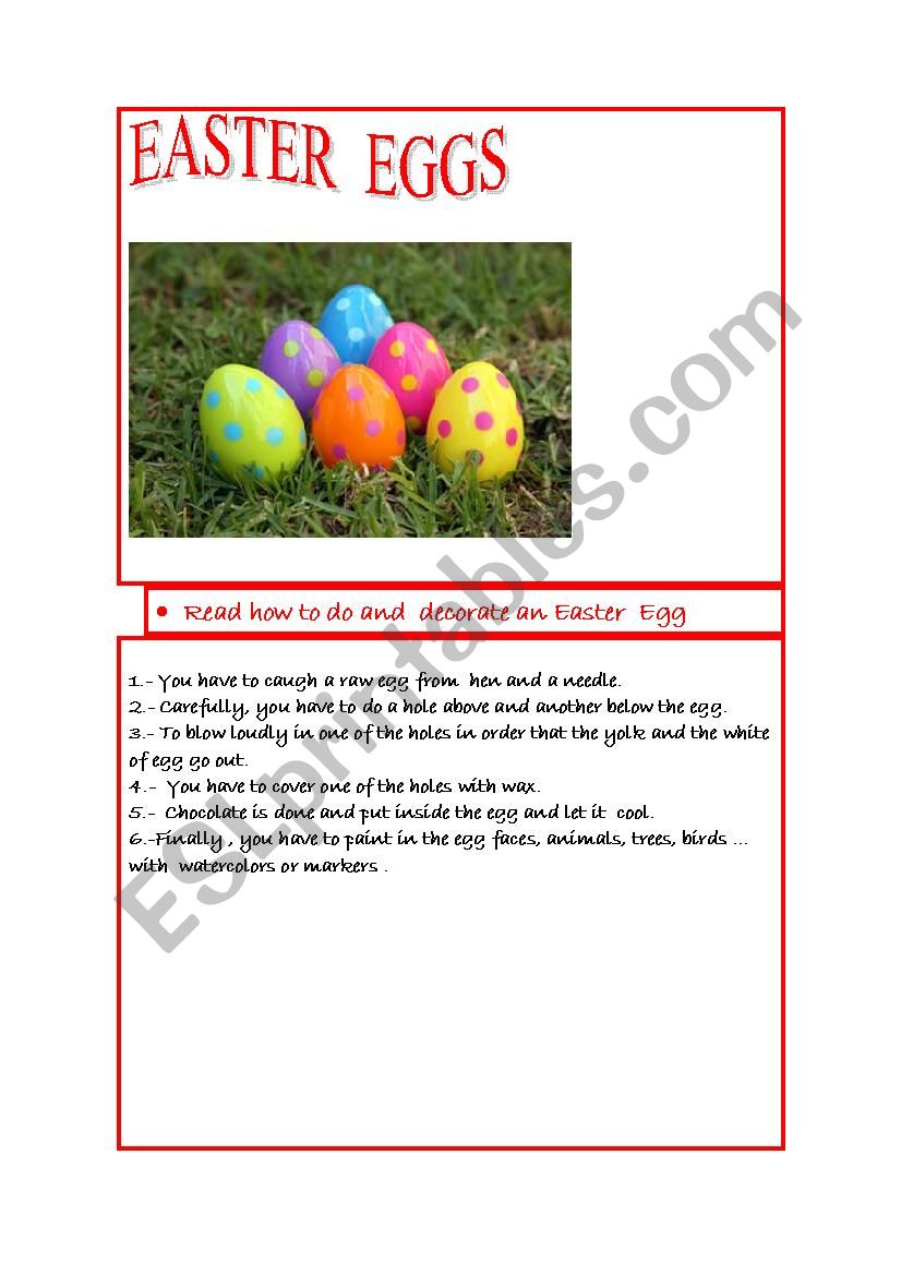 EASTER   EGGS worksheet