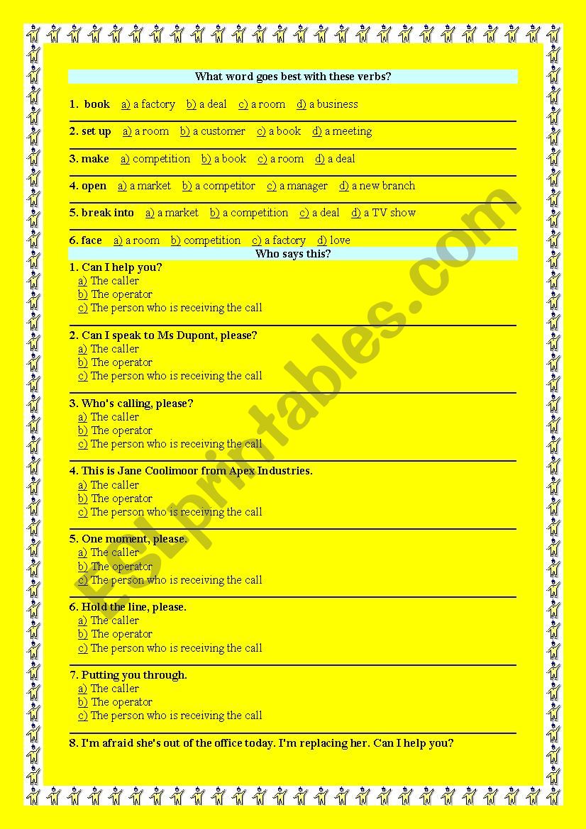 Words in context worksheet