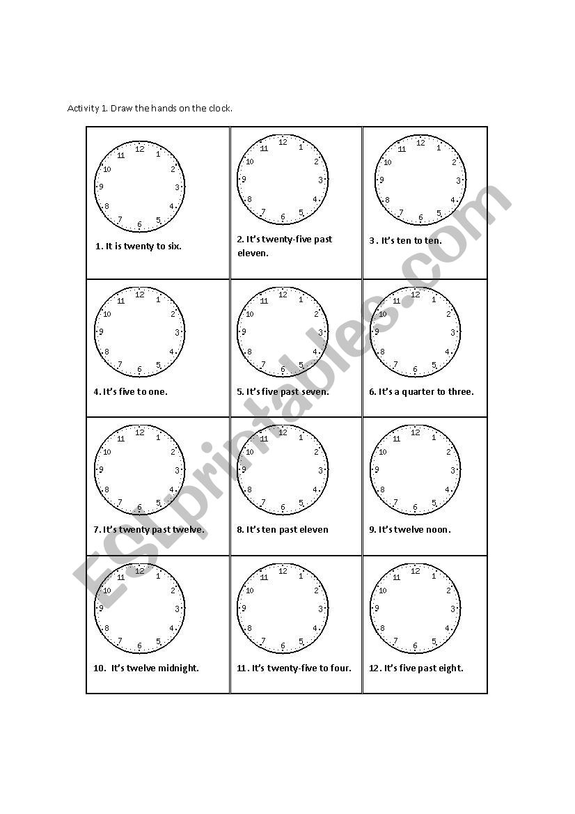 Clock Sheet worksheet
