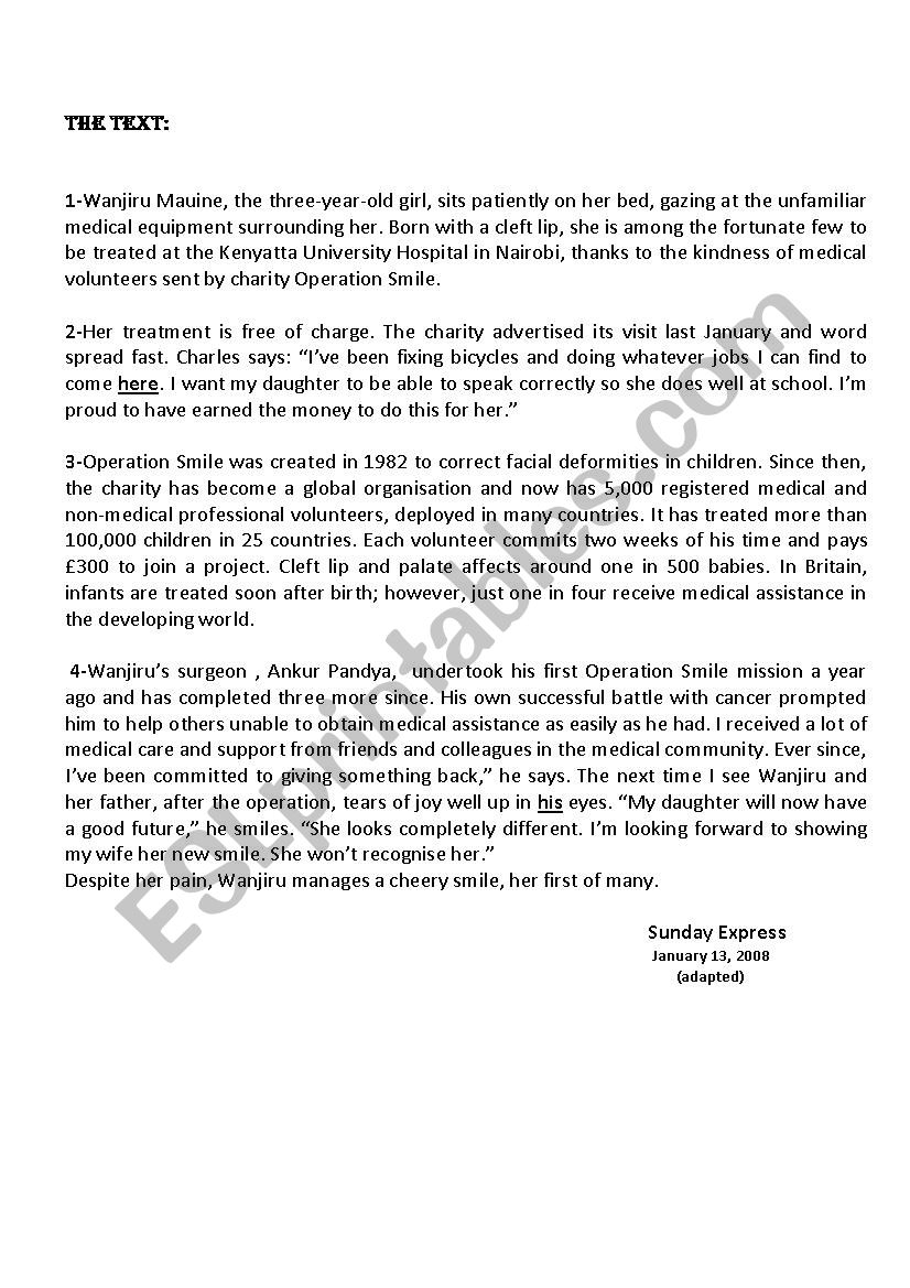 3rd form test worksheet