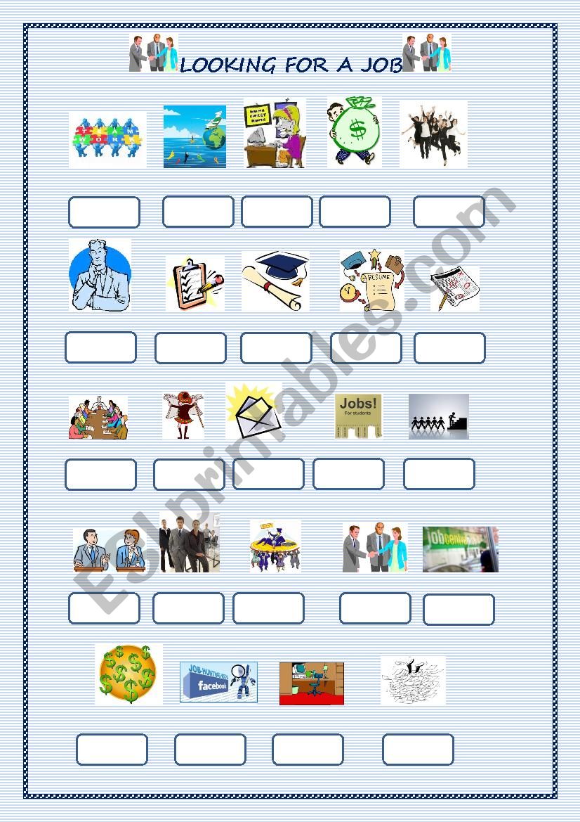 looking for a job part 2 worksheet