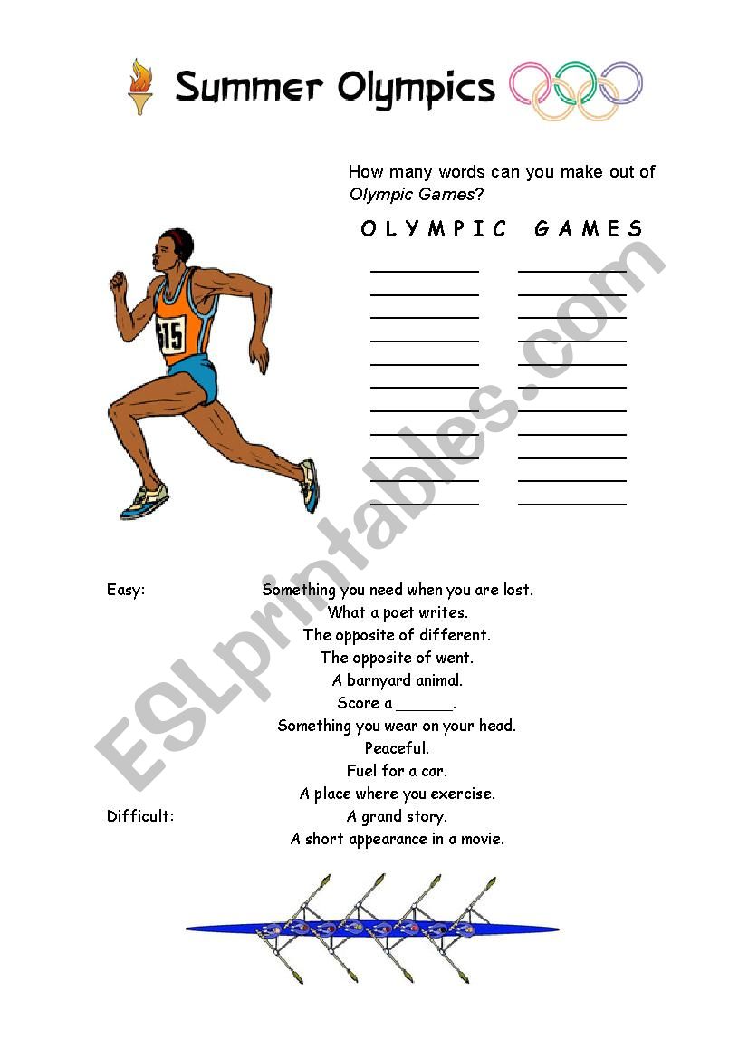 Olympic Games worksheet