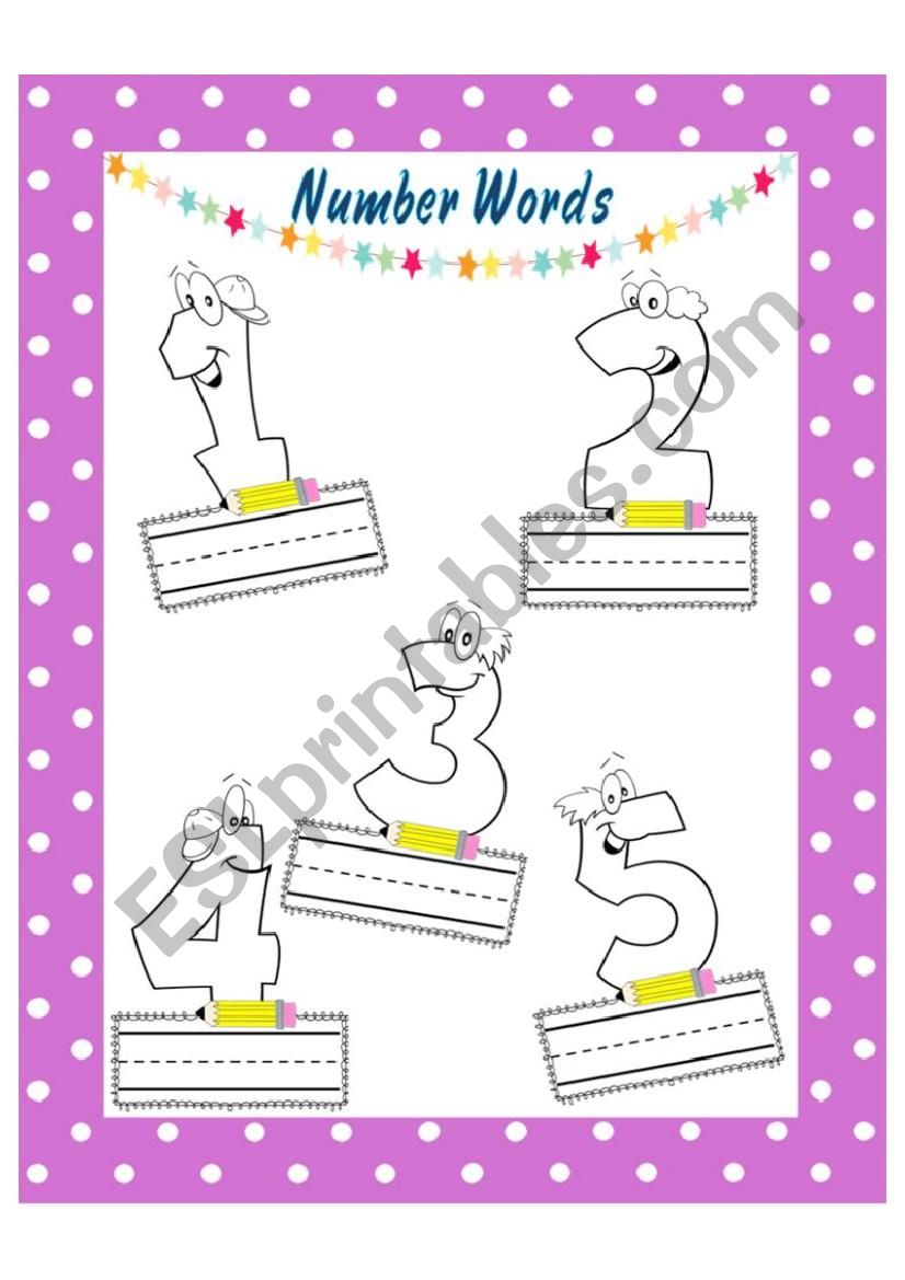 Number Words worksheet