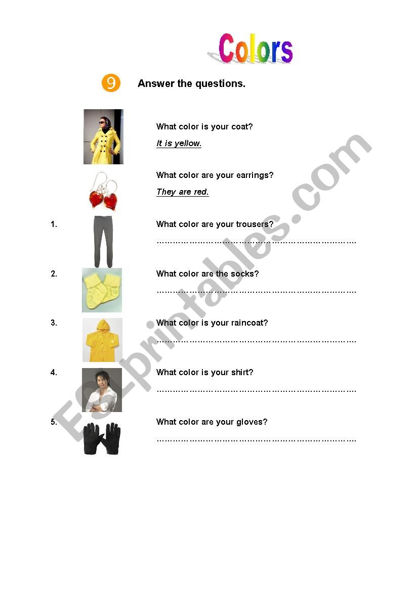 What color? worksheet