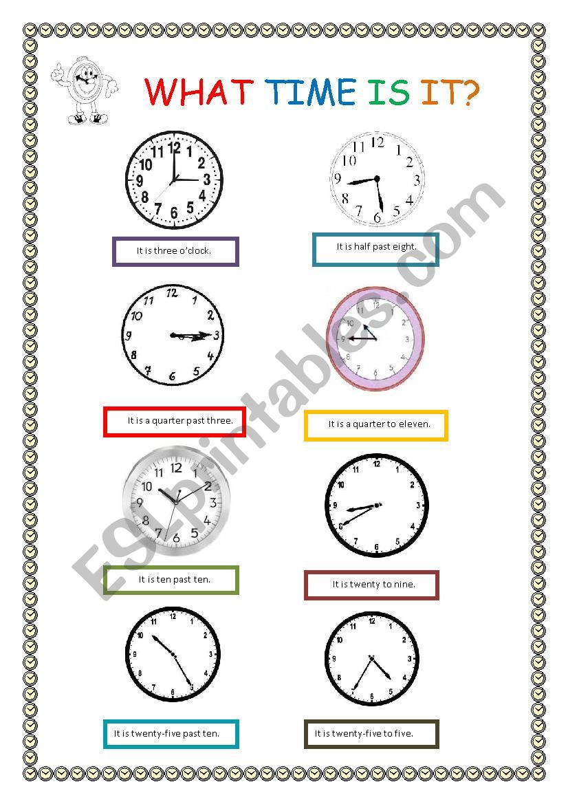 What time is it? worksheet