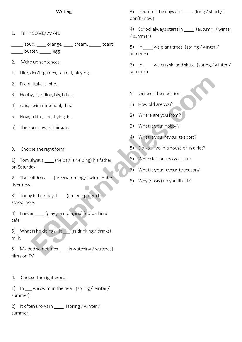 Test worksheet