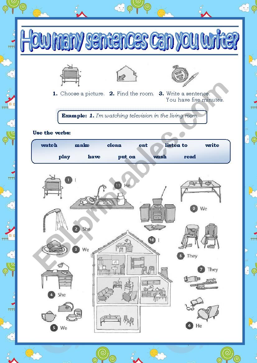 Parts of the House and Present Continuous