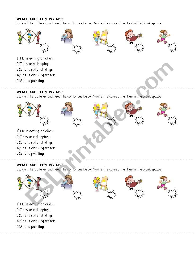 What are they doing? worksheet