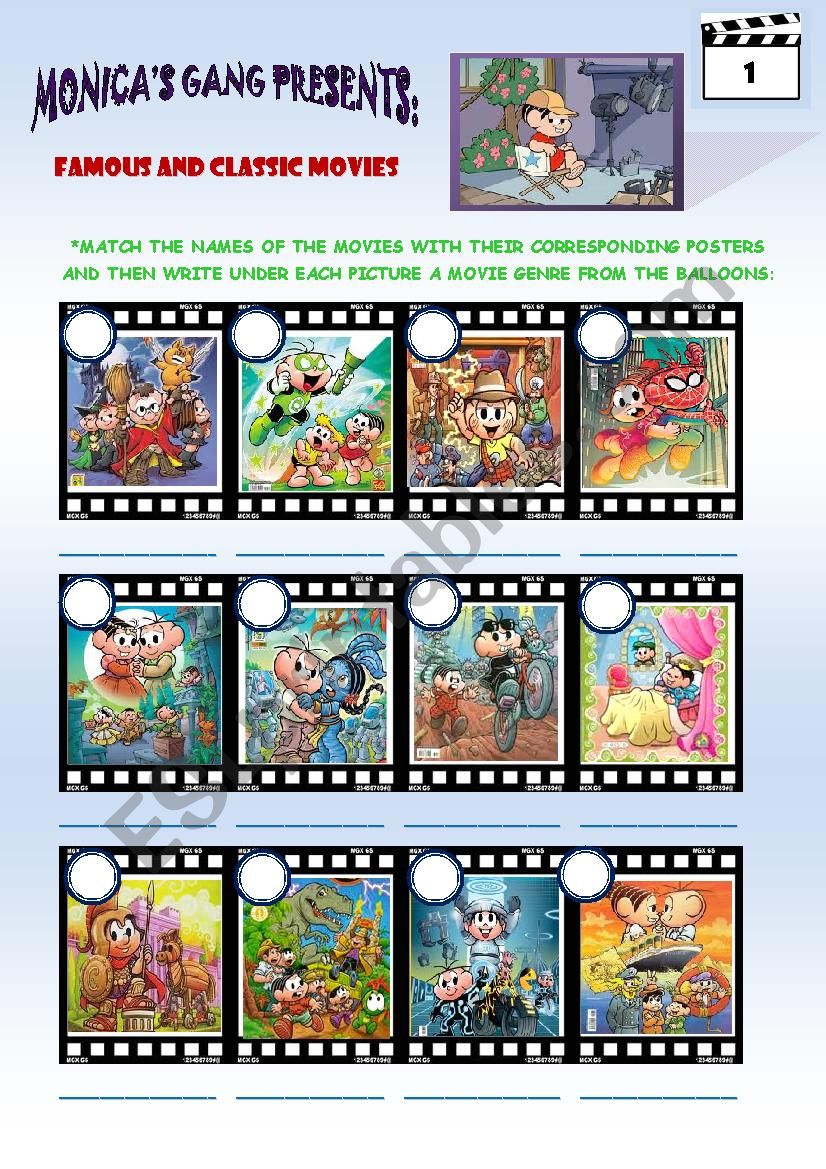 FAMOUS AND CLASSIC MOVIES WITH MONICAÂ´S GANG: PART 1