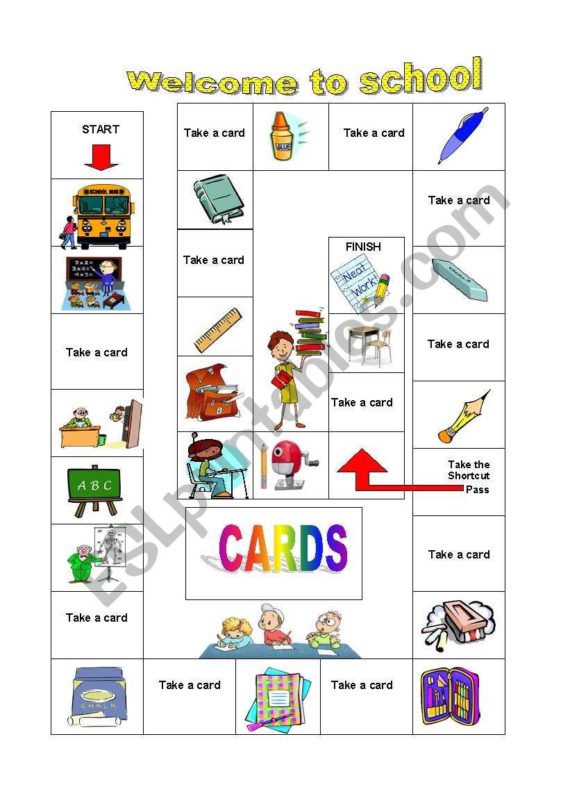 school boardgame worksheet