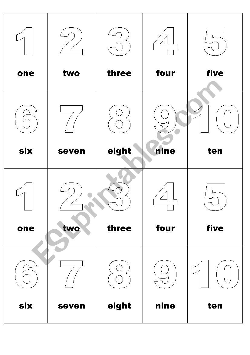 numbers 1-10 colouring sheet worksheet
