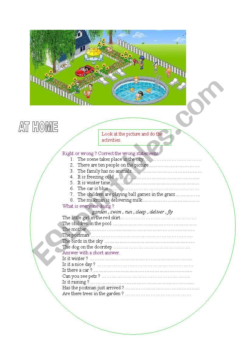 at home worksheet