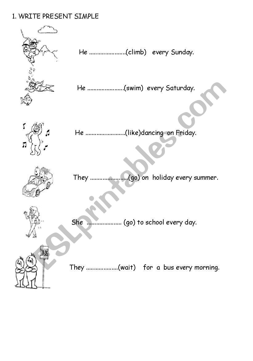 simple present tense worksheet