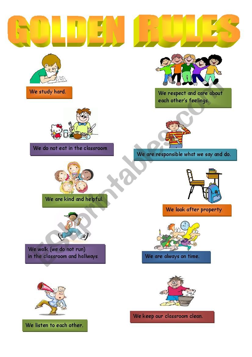 Classroom Rules worksheet