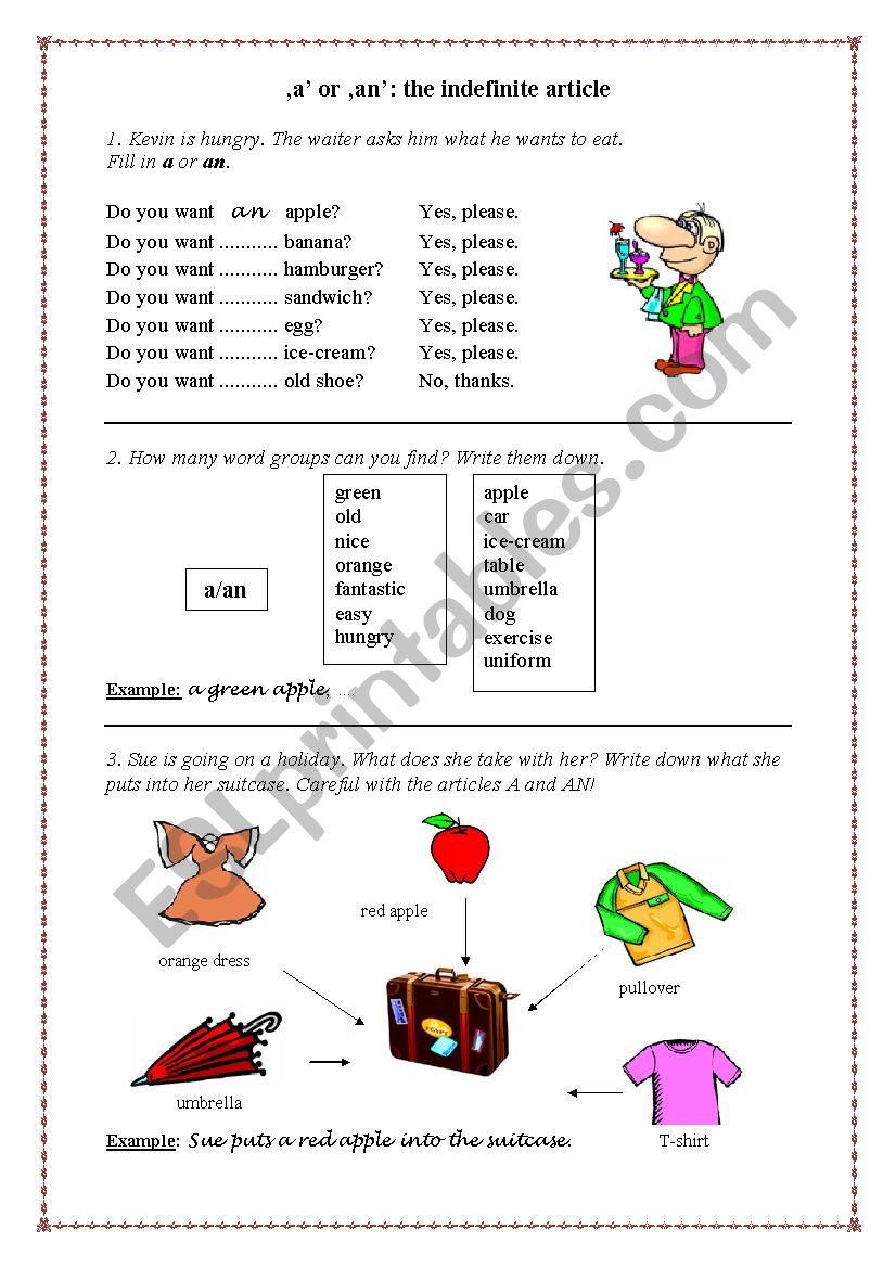 A or AN - The Indefinite Article