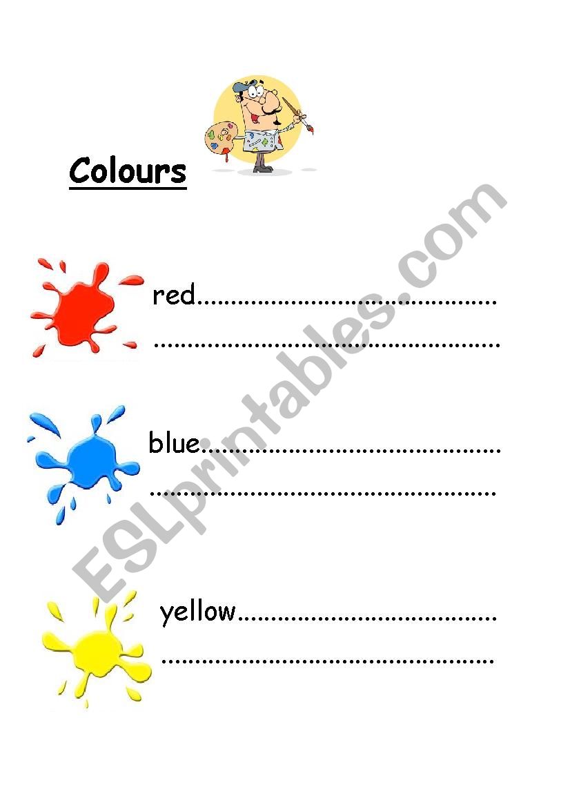 colours worksheet