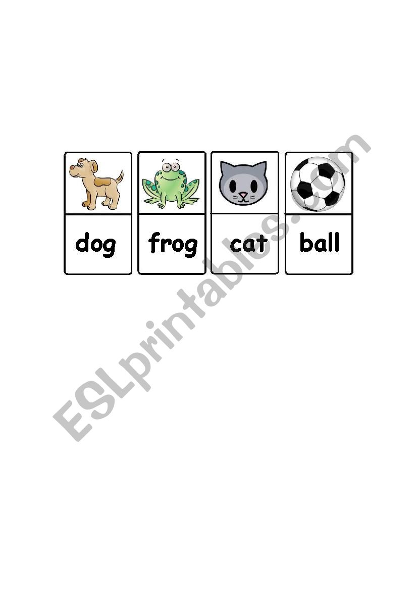 Names of objects worksheet Names of objects worksheet