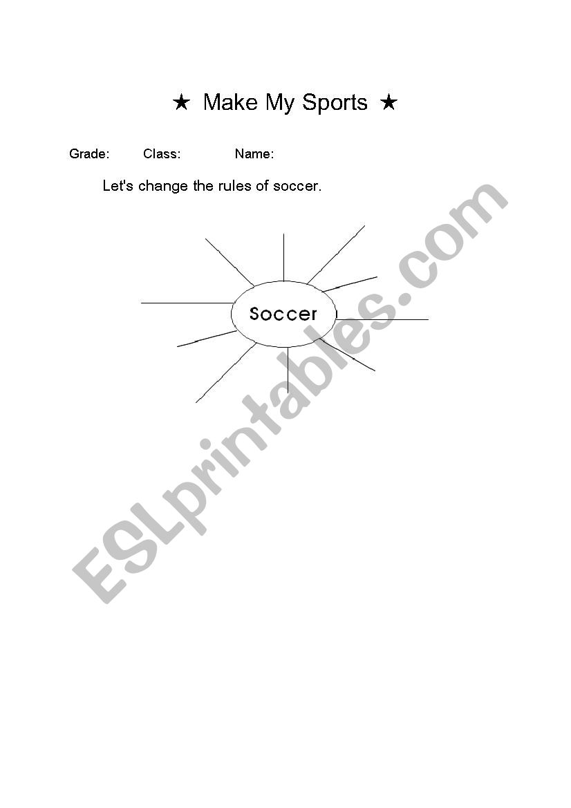 Change sports worksheet