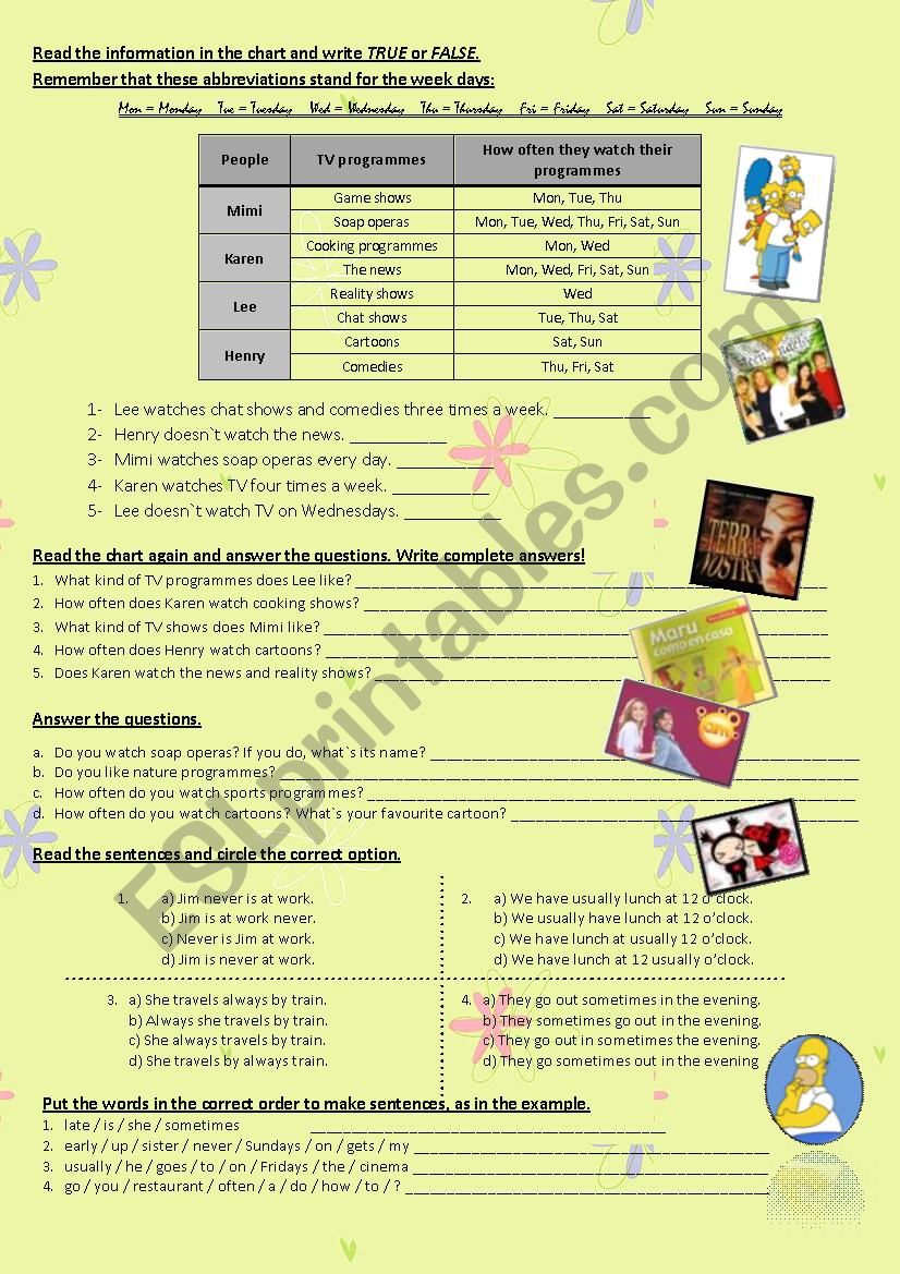 worksheet family worksheet