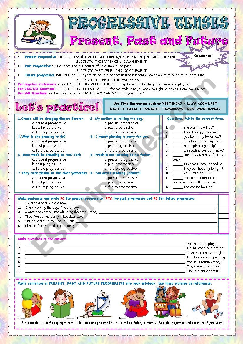 progressive-tense-worksheet