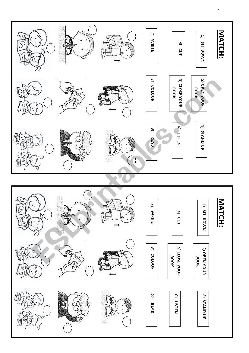 CLASSROOM LANGUAGE worksheet