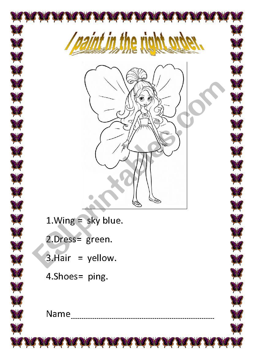 tinted worksheet