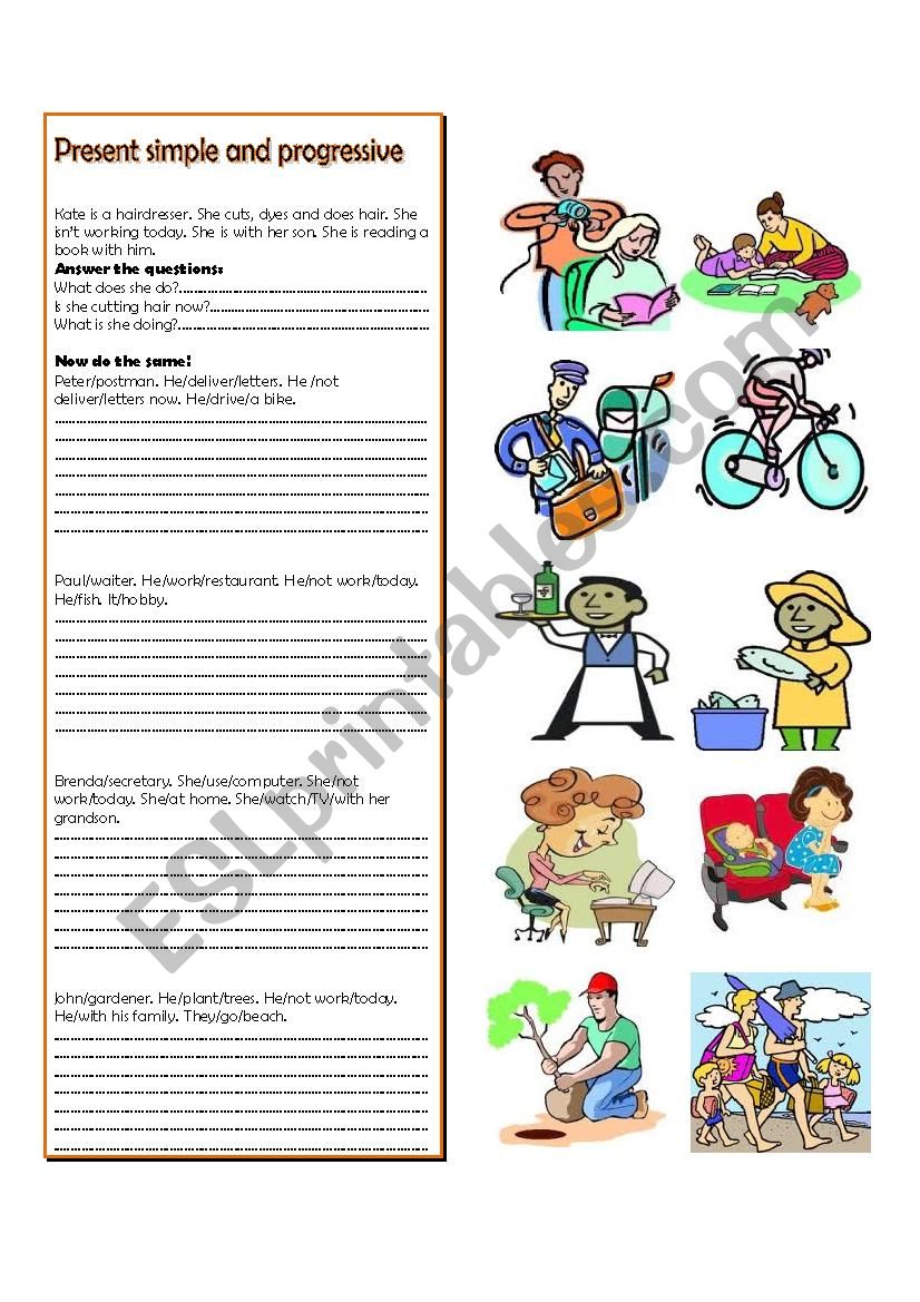 jobs and freetime activities worksheet