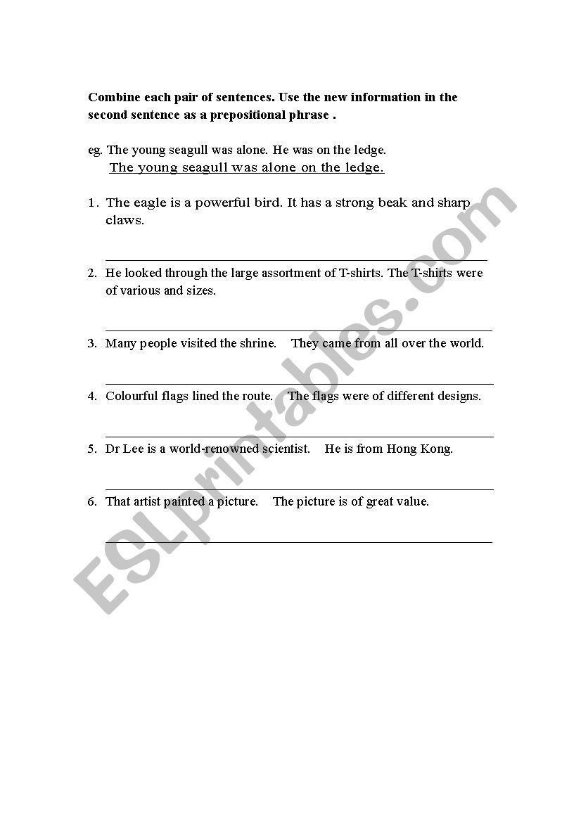 conjunction worksheet