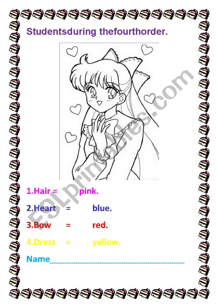Tinted worksheet