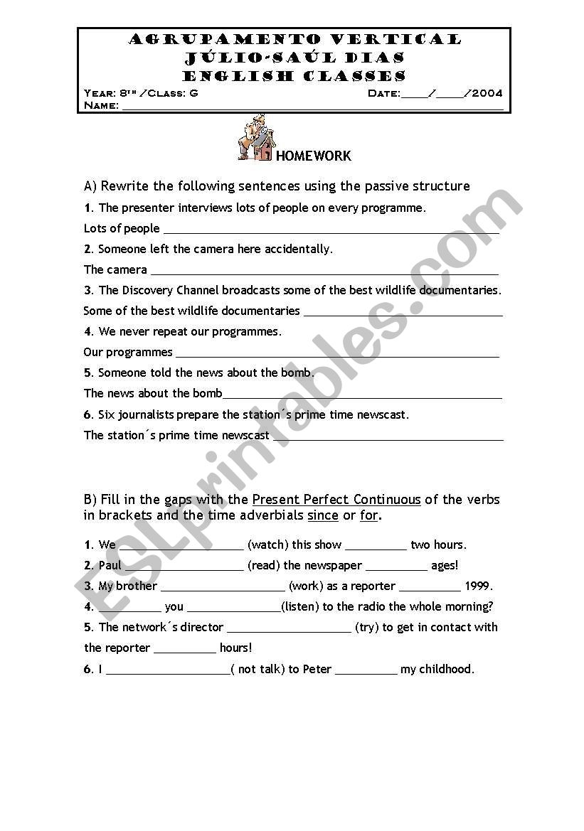 Passive Voice and Present Perfect