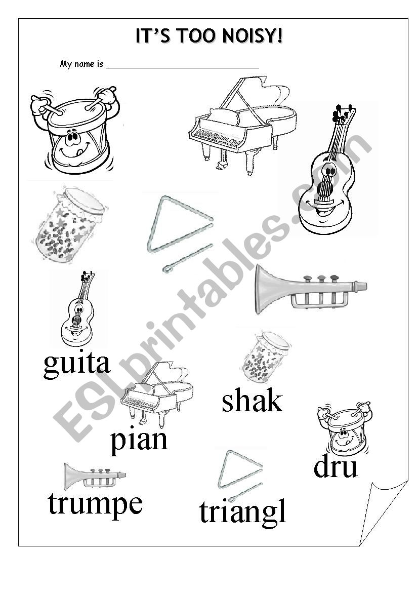 Instruments worksheet