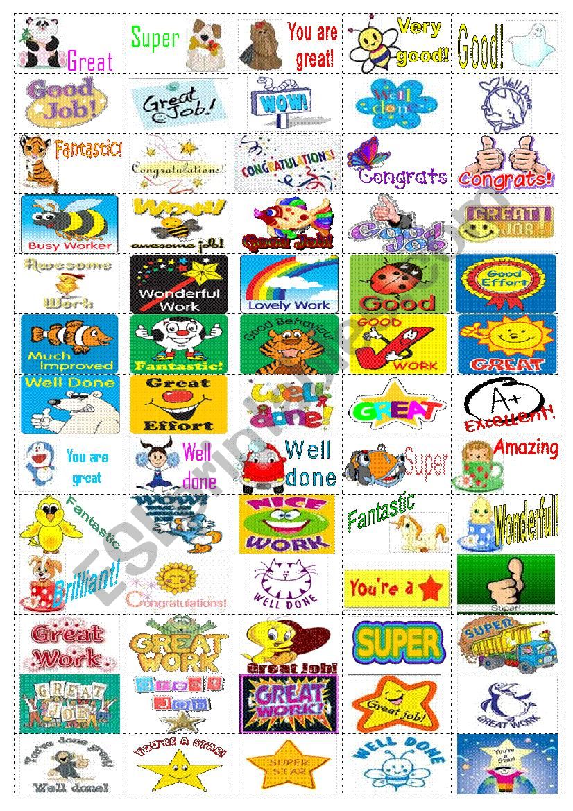 65 STICKERS worksheet