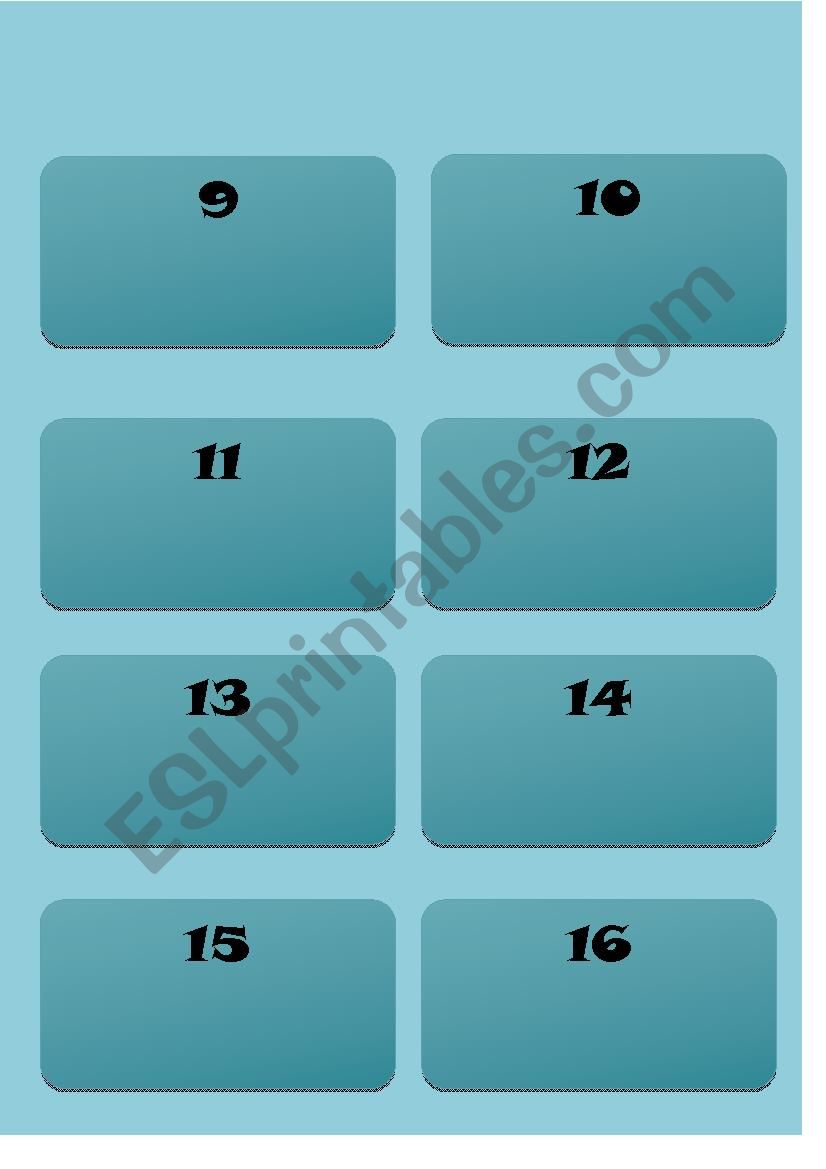 Board game CARTOONS worksheet