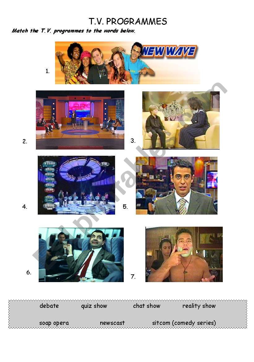 TV Programmes worksheet