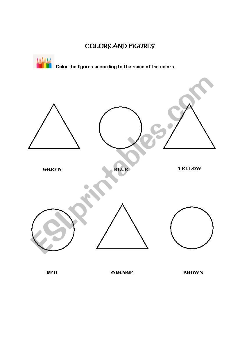 COLORS AND FIGURES worksheet