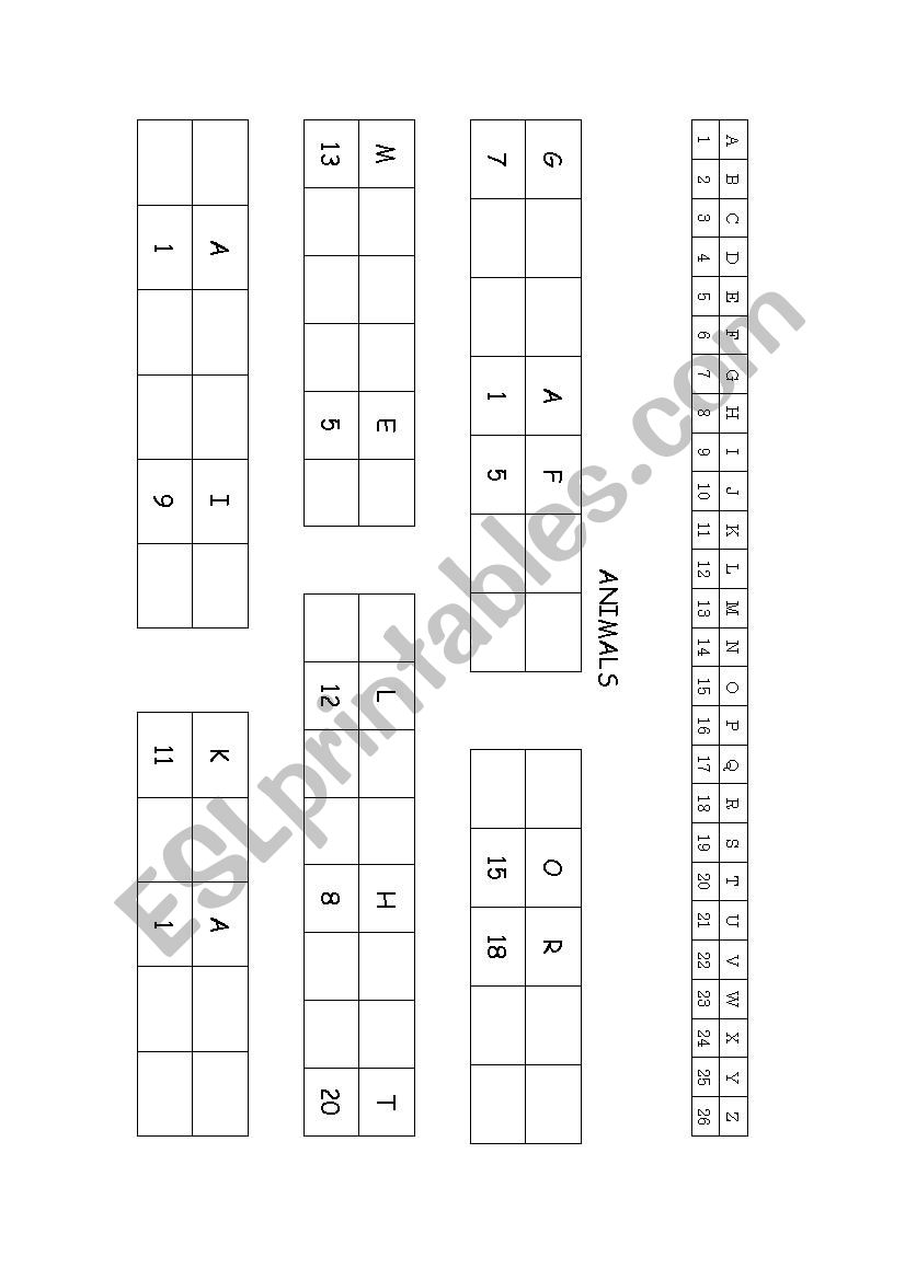 puzzle worksheet